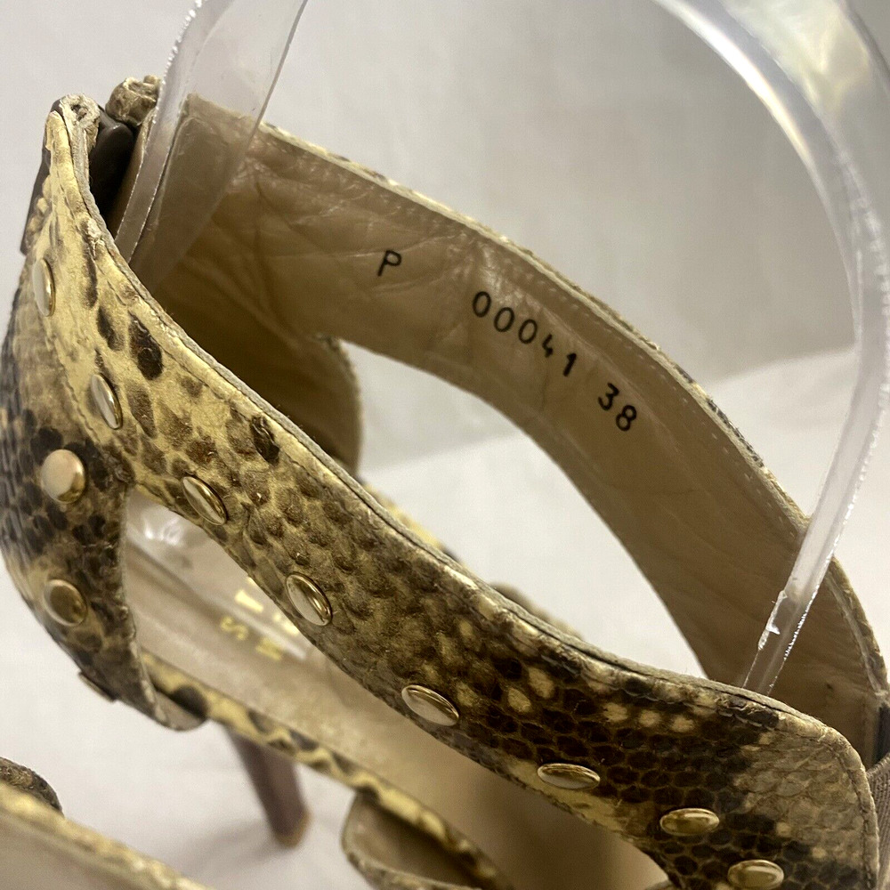 Stuart Weitzman Airforce Roccia Serpent Sandal Snake Python Platform Stu… - Picture 4 of 9